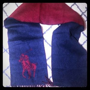 BNWOT red/navy reversible Polo scarf